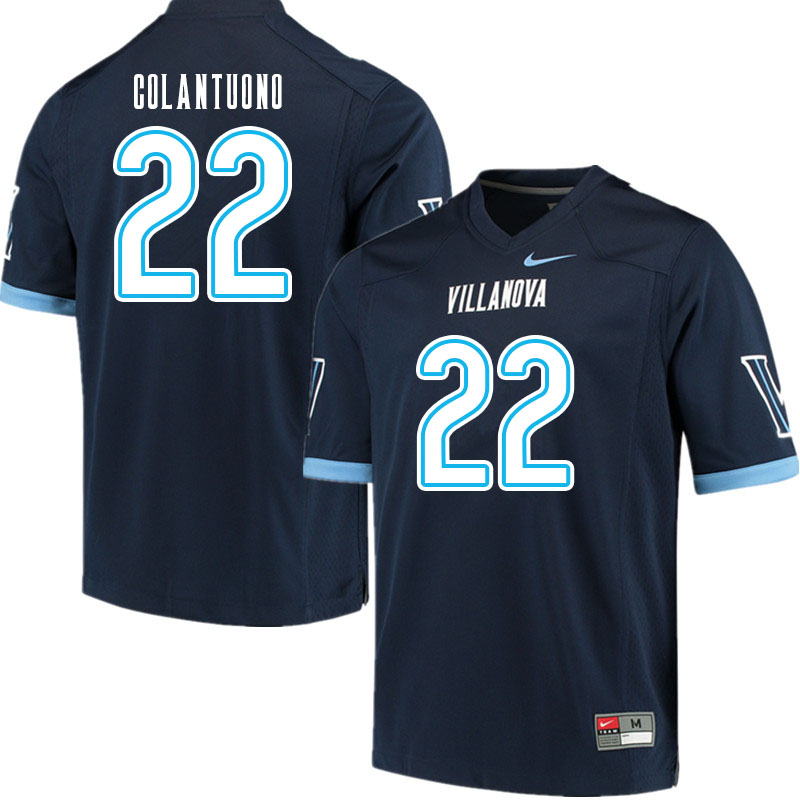 Men #22 Matt Colantuono Villanova Wildcats College Football Jerseys Sale-Navy